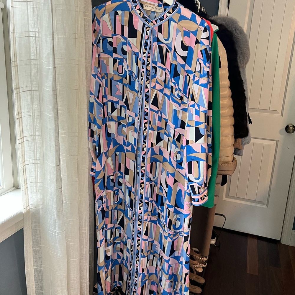 Emilio Pucci Geometric Patterned Button Down Dress - image 2